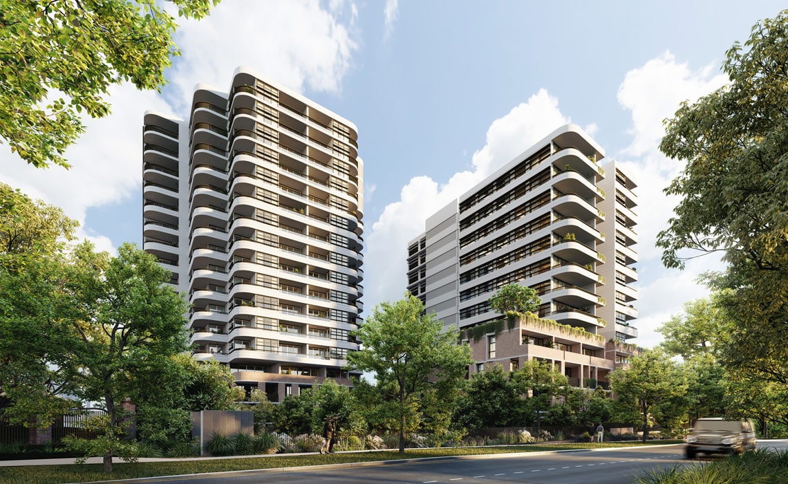 Exterior shot of our specialist disability accommodation in Castle Hill, The Grand Reve, NSW