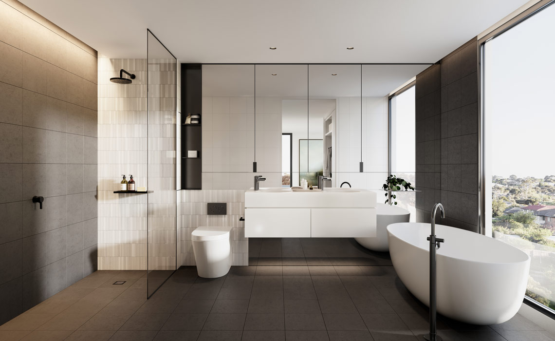 Bathroom shot of our specialist disability accommodation in Coburg, Coburg Collective, Victoria