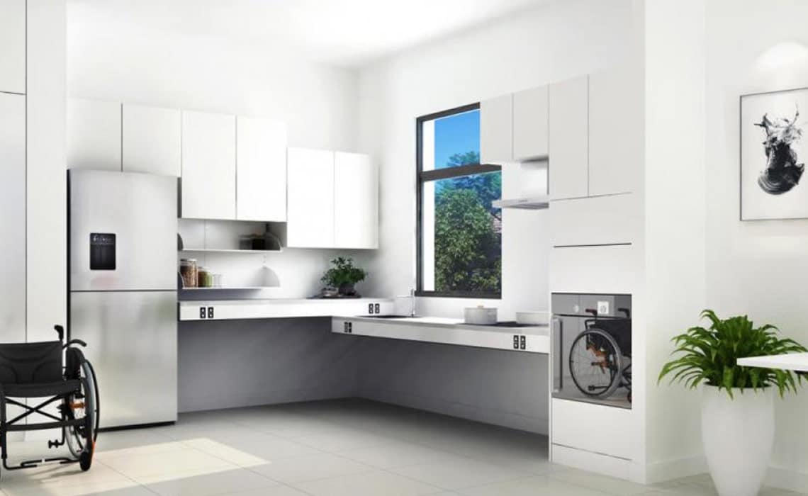 Kitchen area shot of our specialist disability accommodation in Sans Souci, The Palais, NSW